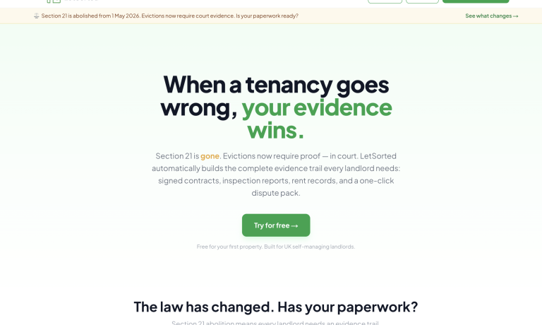 Property management software for private landlords